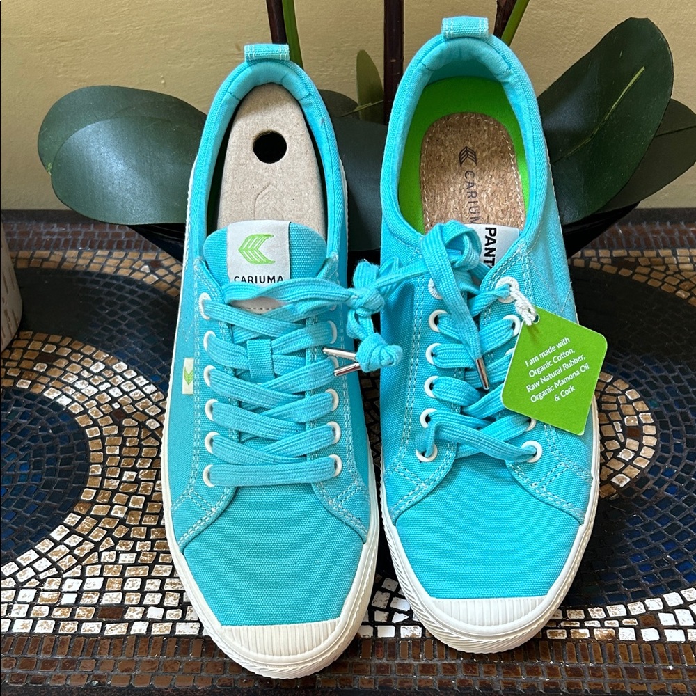 Cariuma x Pantene Capri Blue Oca Low Canvas Contrast Thread Vibrant Sneakers 11 - Picture 2 of 16